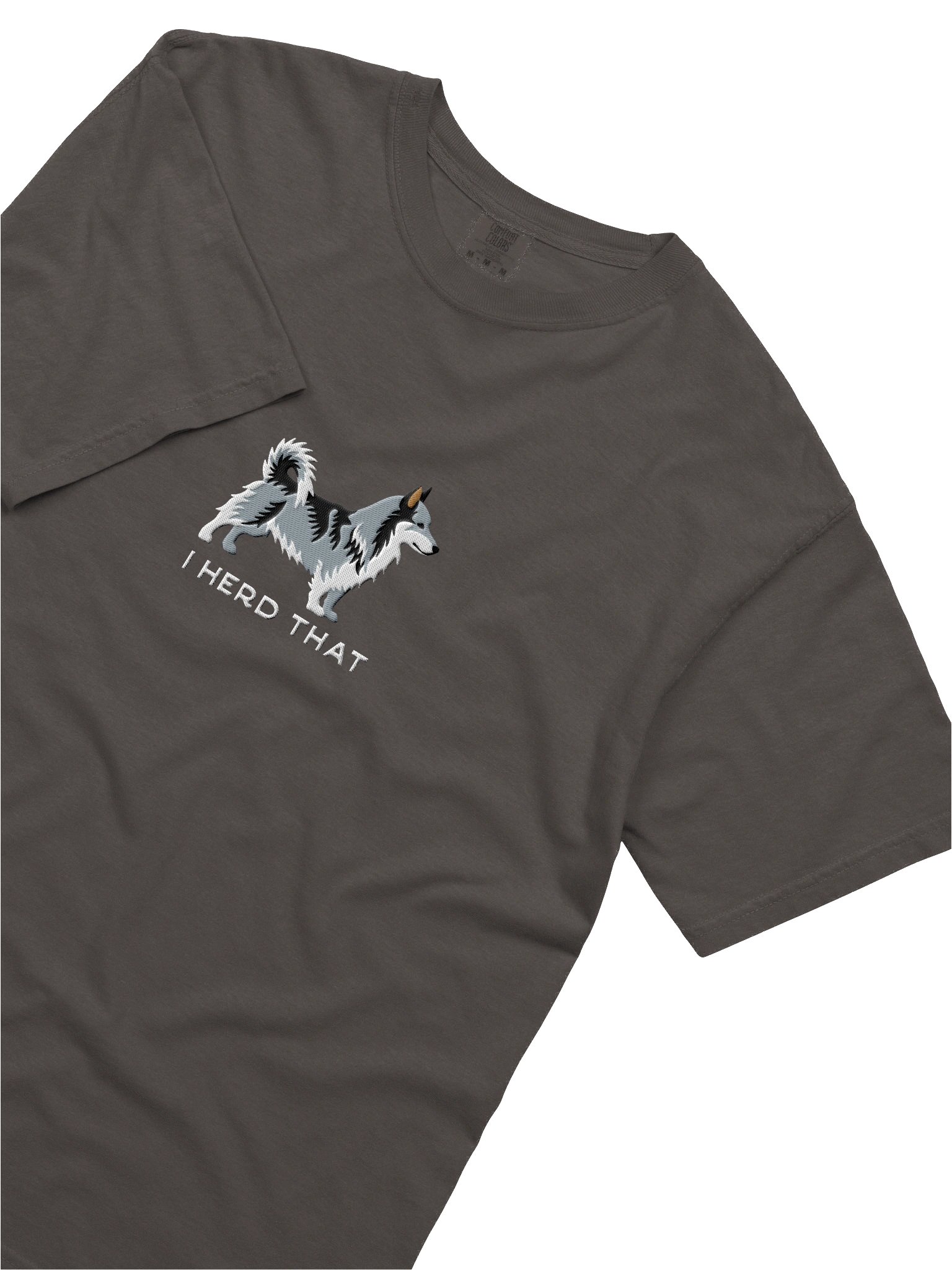 I Herd That T-Shirt(Embroidered) of a Swedish Vallhund(Gray) product image (8)