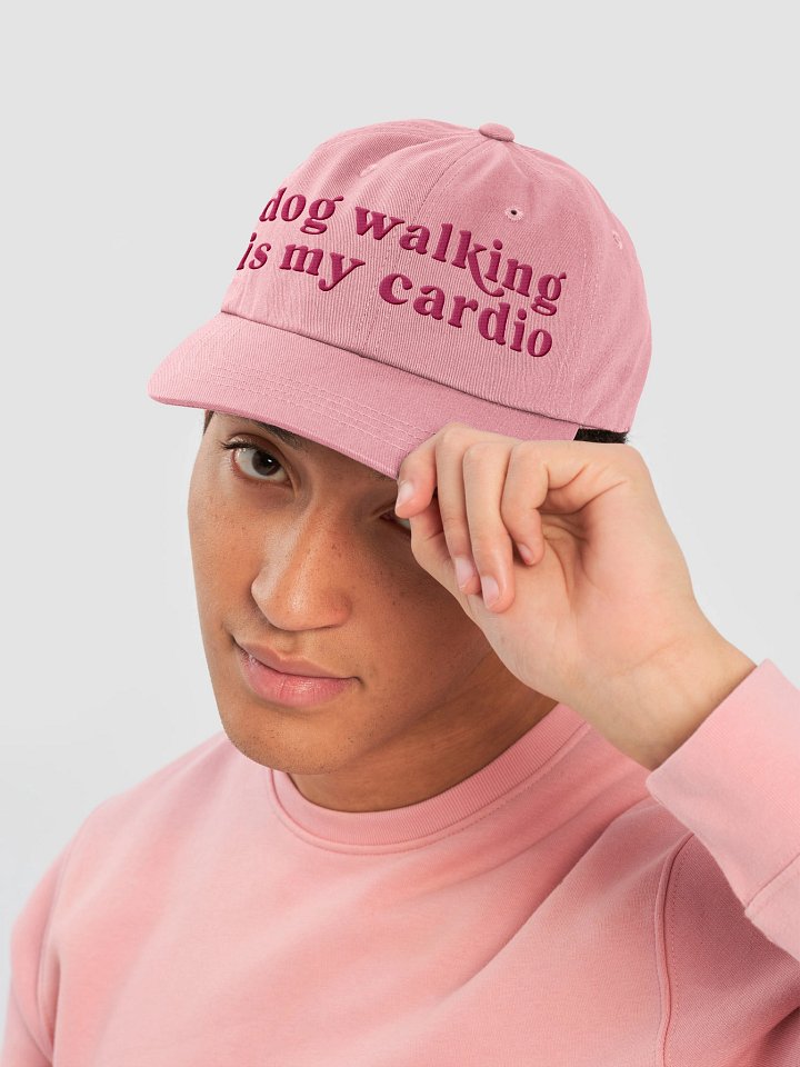Dog Walking Is My Cardio(Embroidered) Classic Dad Hat Low Contrast product image (2)