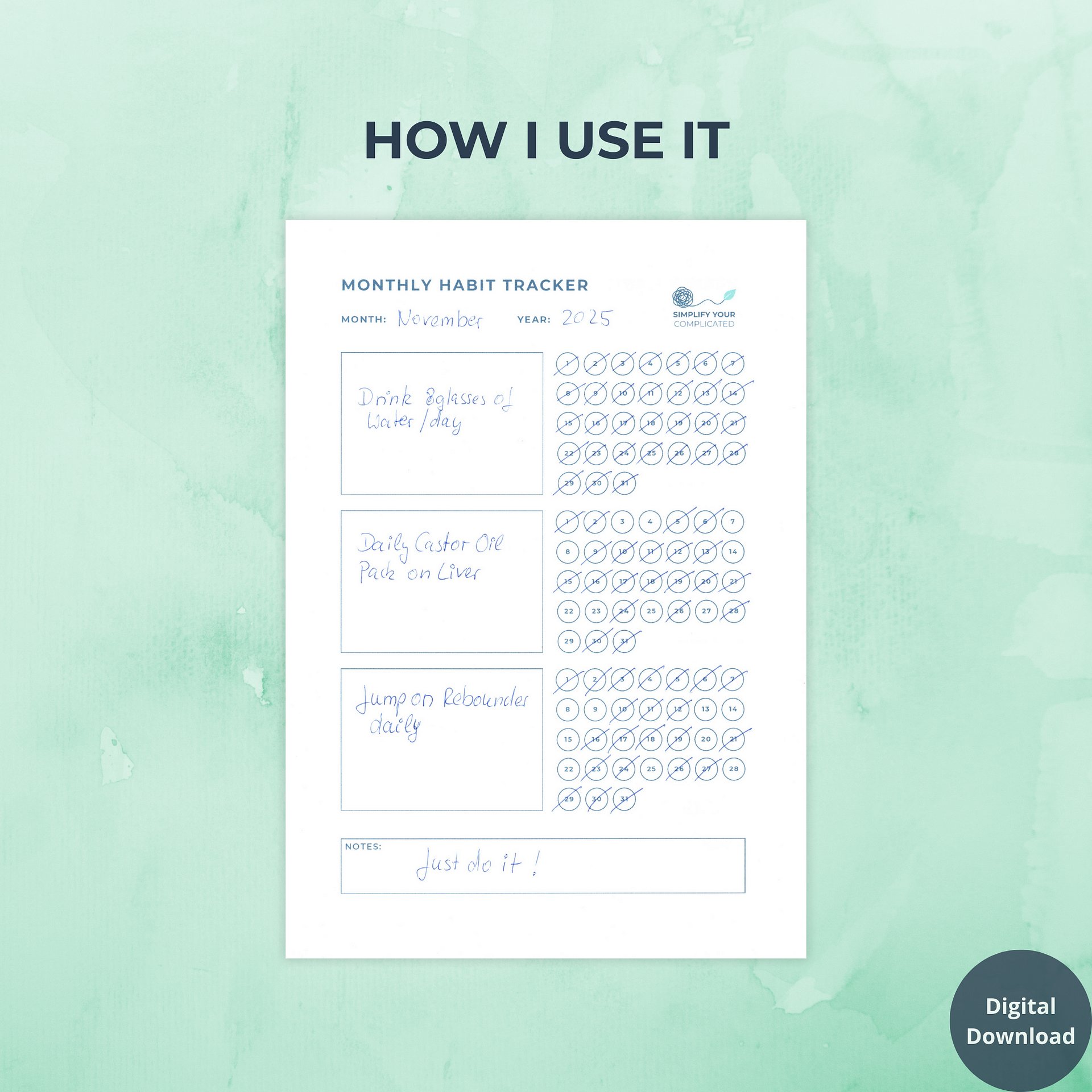 Monthly Habit Tracker product image (3)