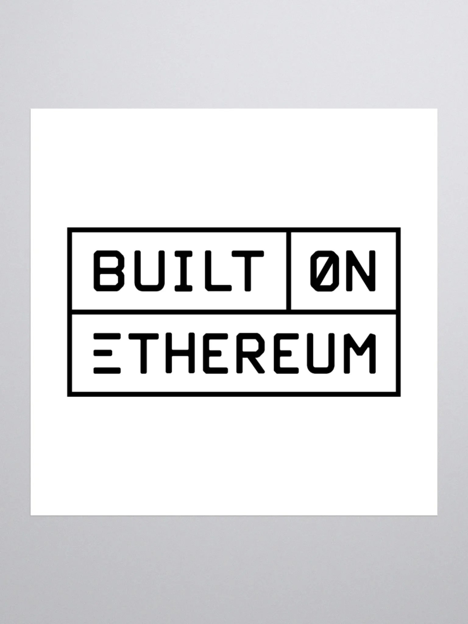 Built on Ethereum sticker white product image (1)