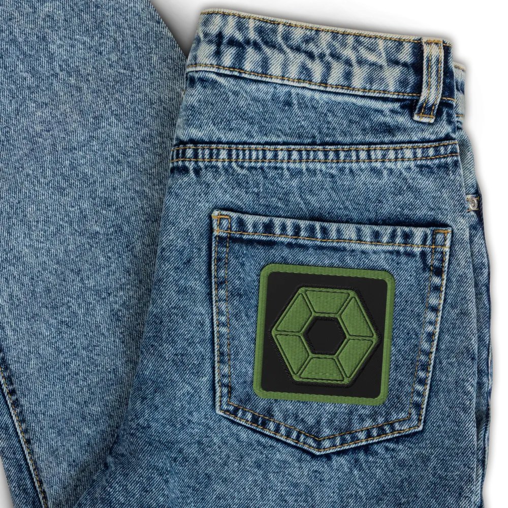 Green Pixel Embroidered Patch product image (3)