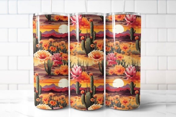 Cactus Sunset 20oz Skinny Tumbler product image (6)