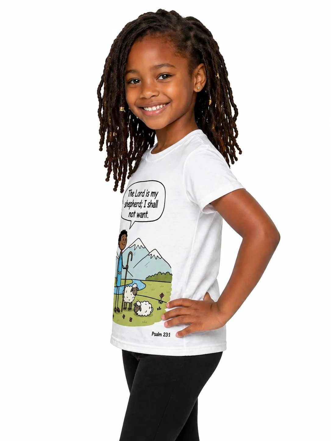 Little Shepherd — Psalm 23 Kids' T-Shirt product image (3)
