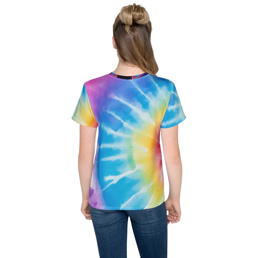 Vibrant Liquid Bubbles Tie Dye Youth T-Shirt product image (8)