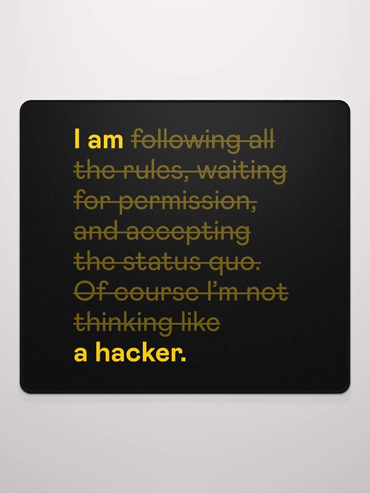 Hacker mindset mousepad product image (3)