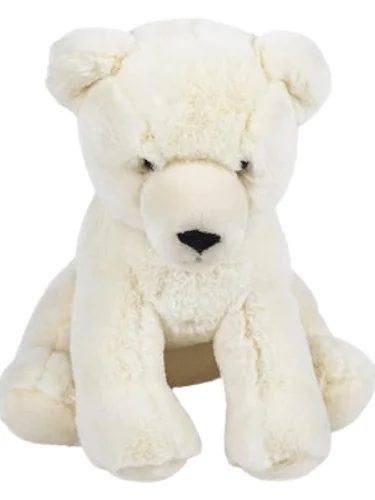 Cute 10" Earth Safe Polar Bear Plush - Soft Eco-Friendly Baby Stuffed Toy product image (1)
