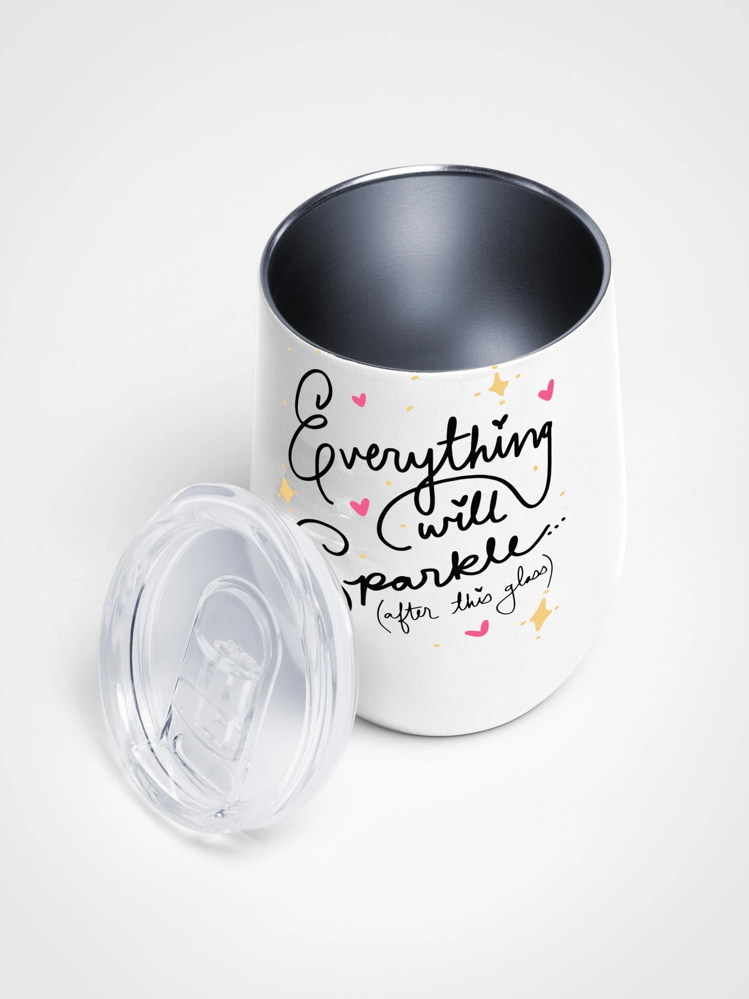 Everything Will Sparkle After This Glass Wine Tumbler product image (2)
