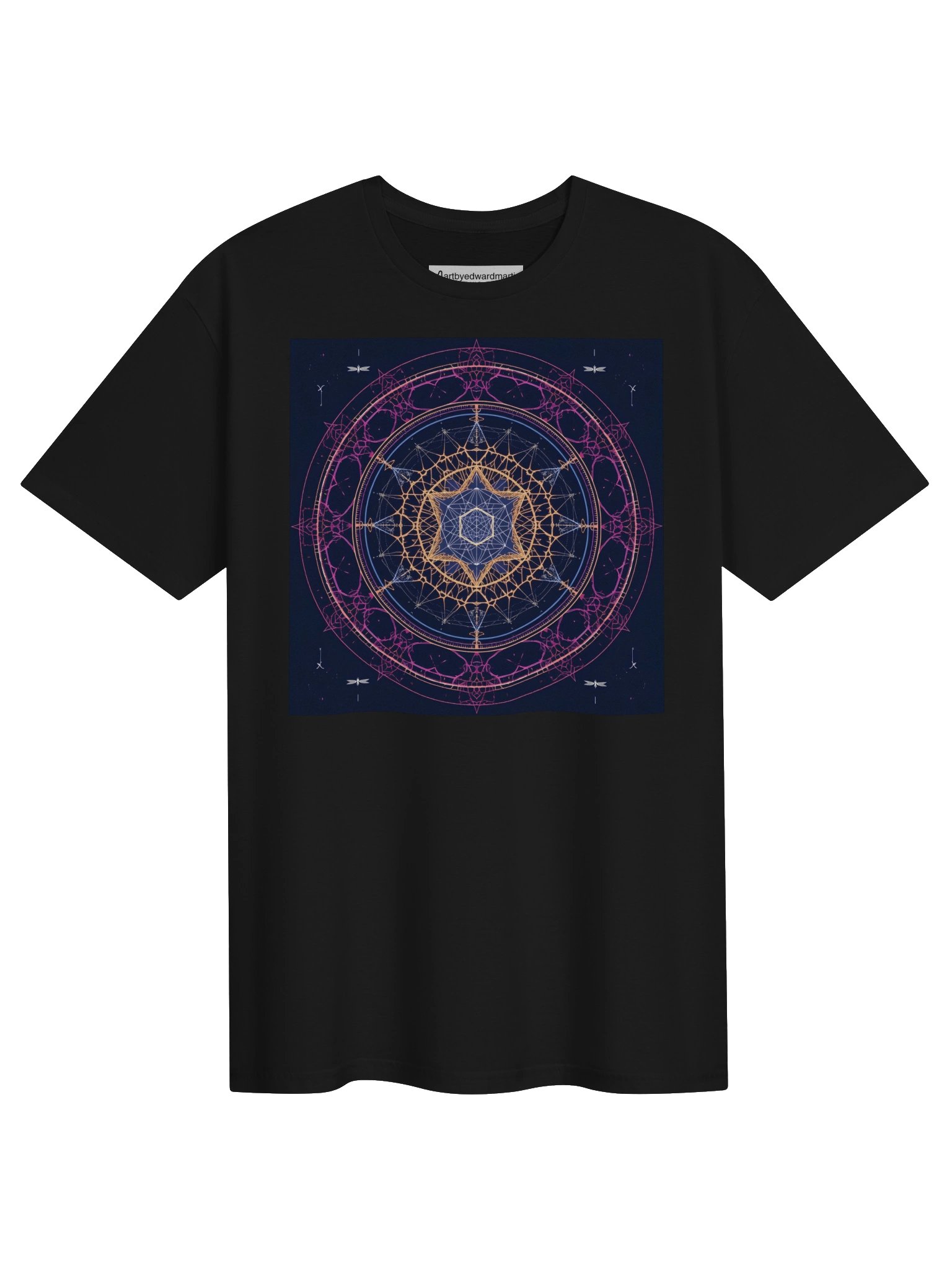 Neon Sacred Geometry Mandala Tee product image (1)