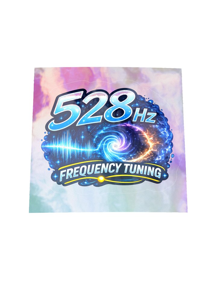 528 Hz Frequency Sticker on Holographic backing product image (1)