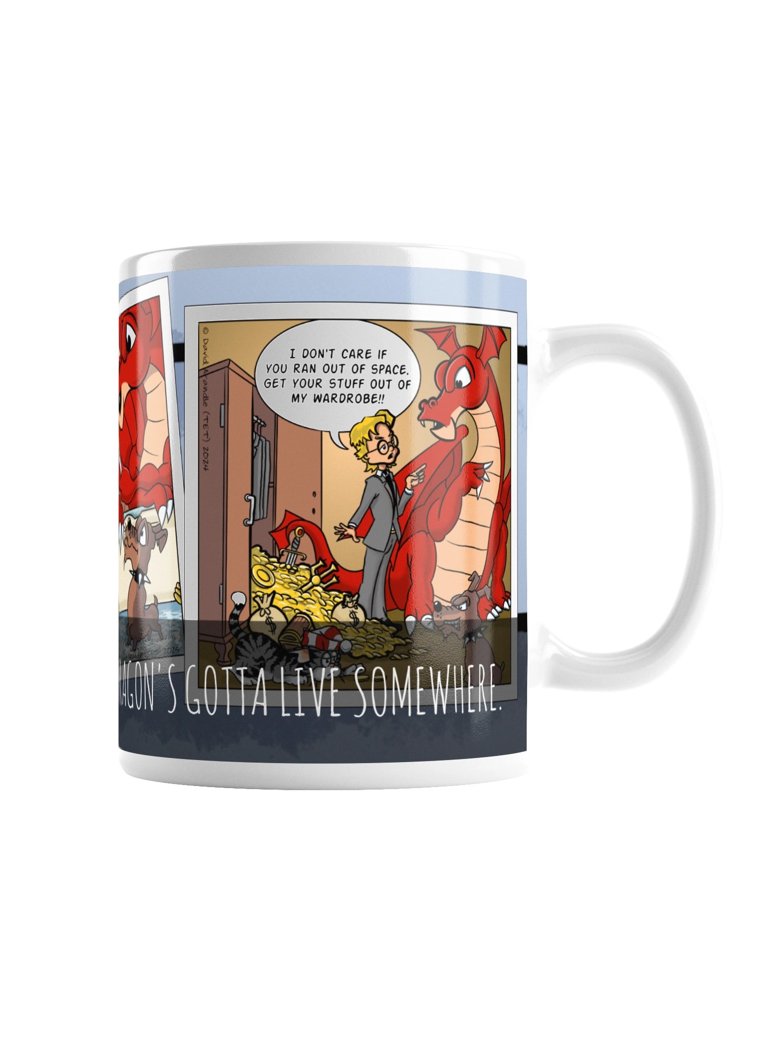 Resident Dragon Comic Moving In Three-Panel Mug product image (6)