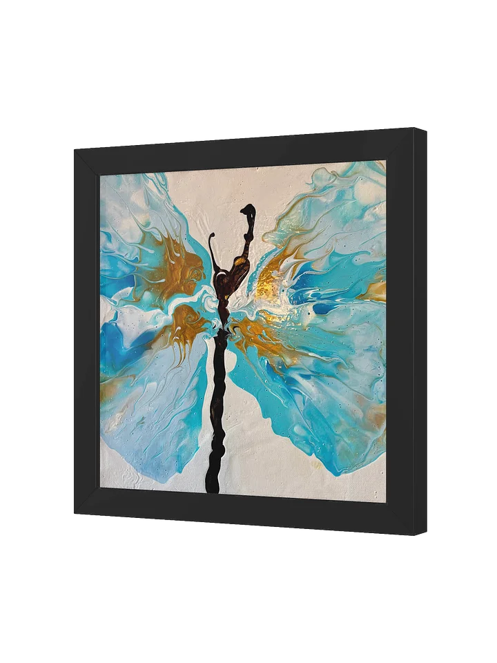 Gold and Blue Butterfly Framed Poster Print product image (2)