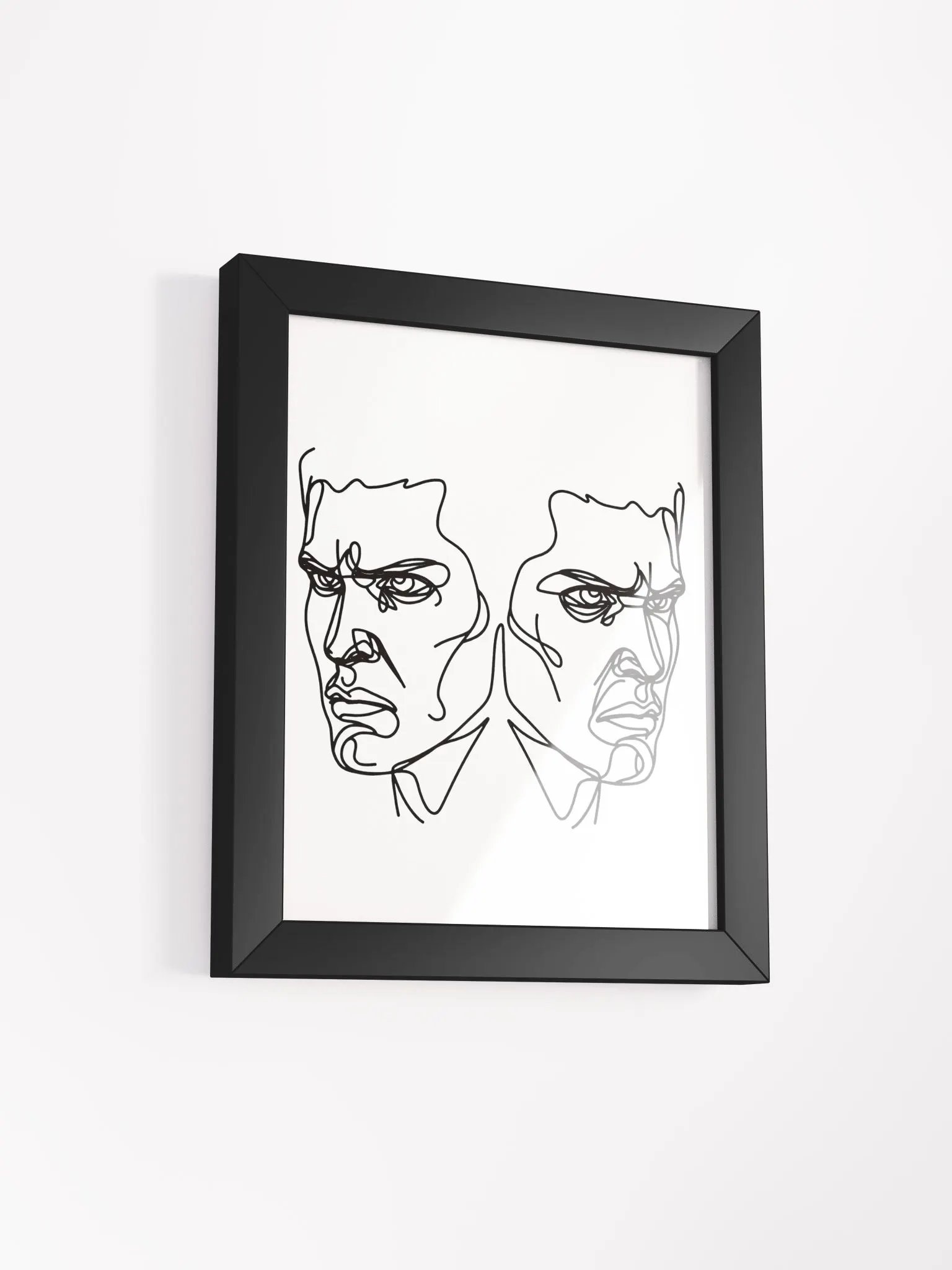 Angry Faces Line Art Framed Poster product image (43)