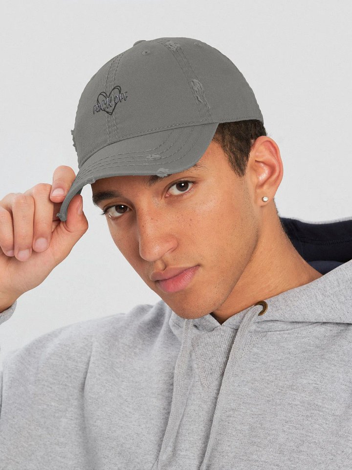 F Off Distressed Dad Hat - GREY product image (1)
