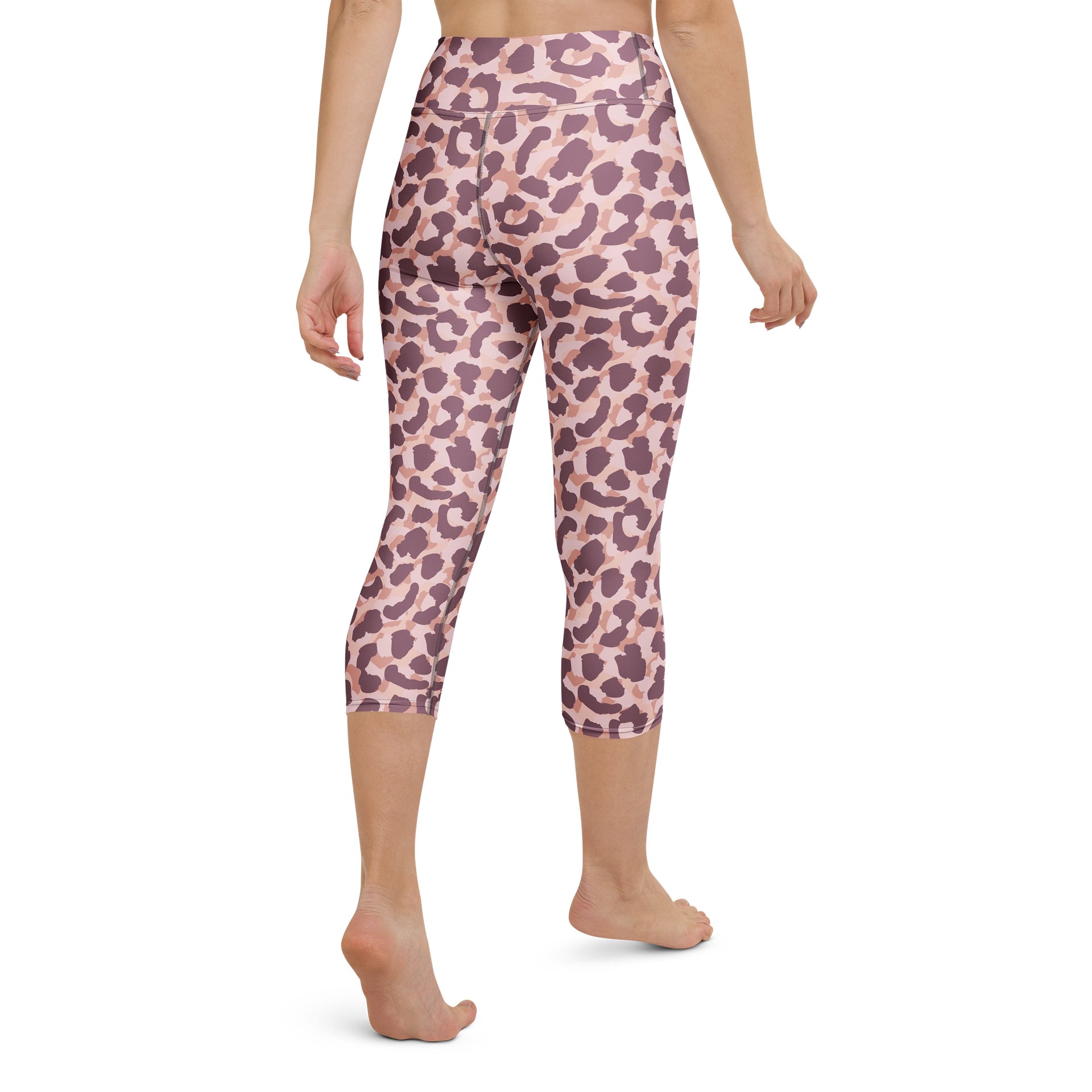 Comfortable Yoga Capri Leggings with Bold Leopard Print product image (3)