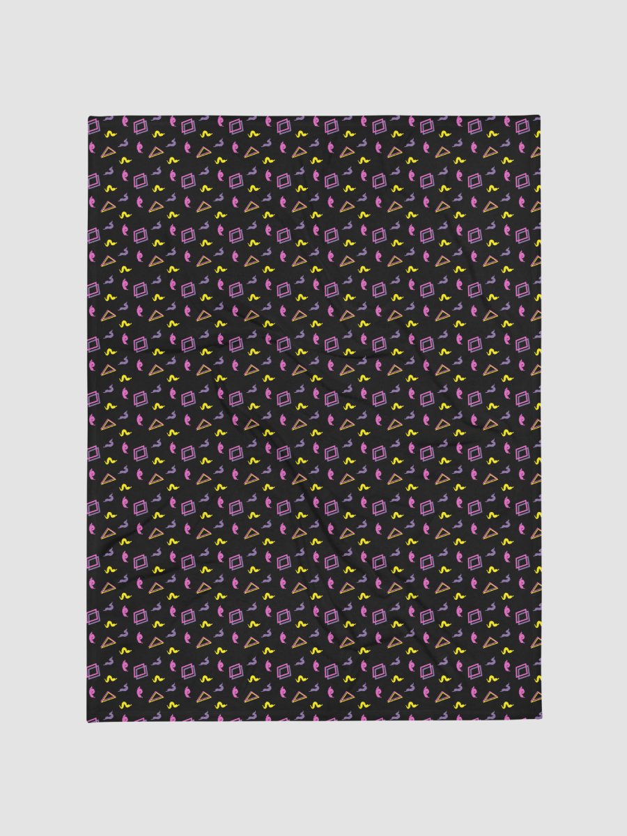 Oh Worm black pattern fleece throw blanket product image (4)