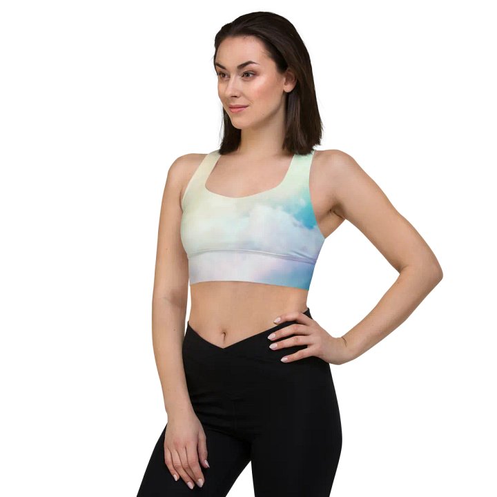 Blur cloud rainbow Design Longline Sports Bra - v1 product image (1)