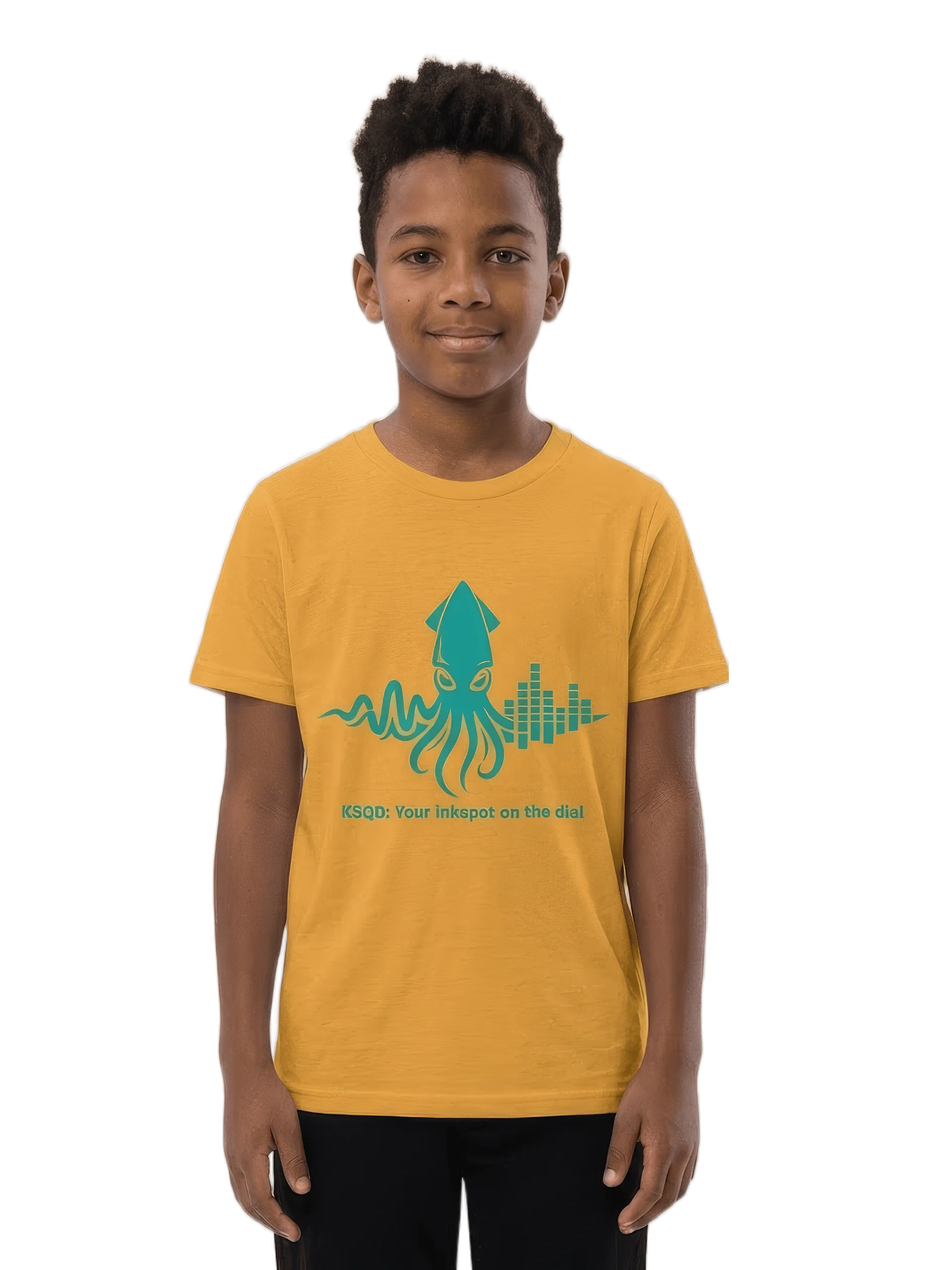 KSQD “Soundwave Squid” Youth Performance T-Shirt (Remix Edition) product image (1)