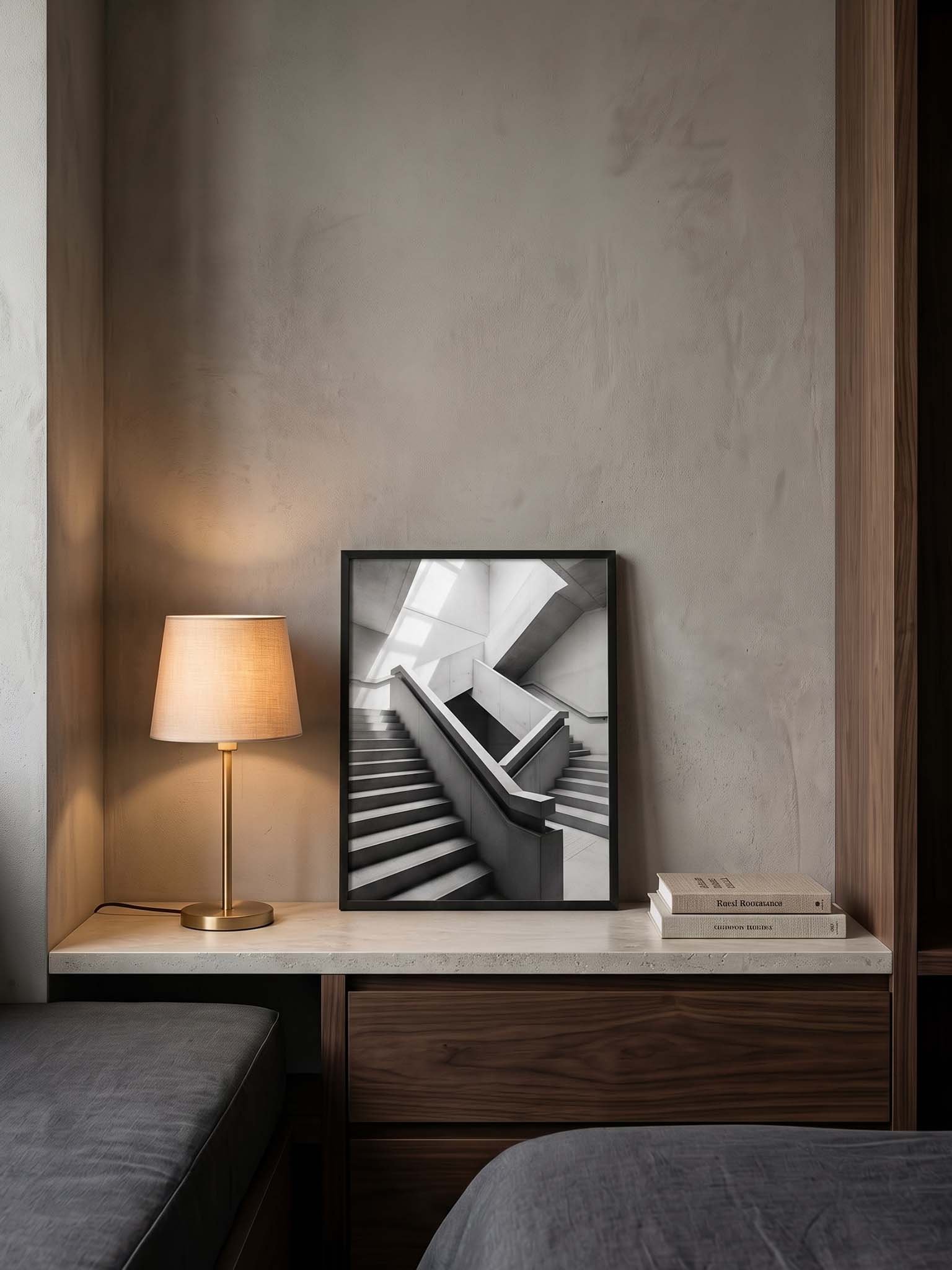 Monochrome Stair - Brutalist Architectural Photography Wall Art product image (37)