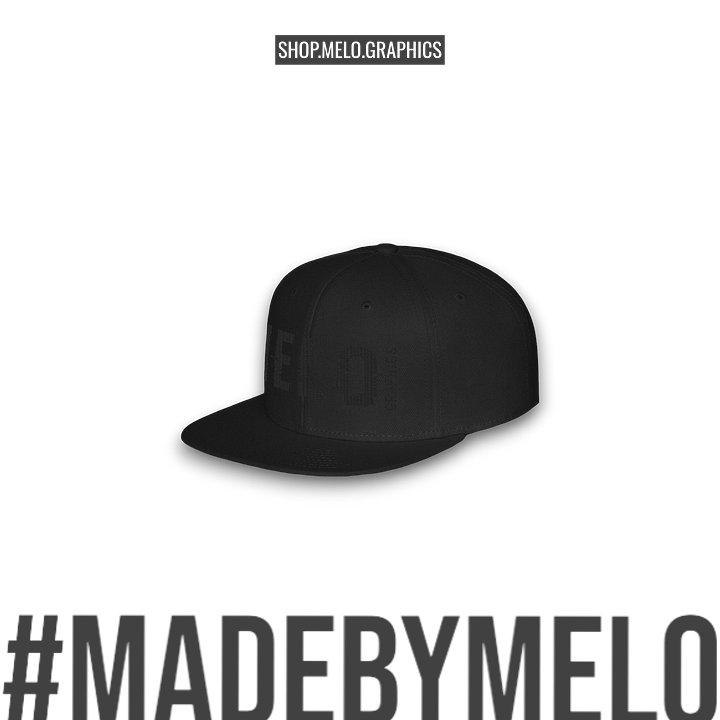 MELOgraphics Classic: Blackout - Snapback Hat | #MadeByMELO product image (5)