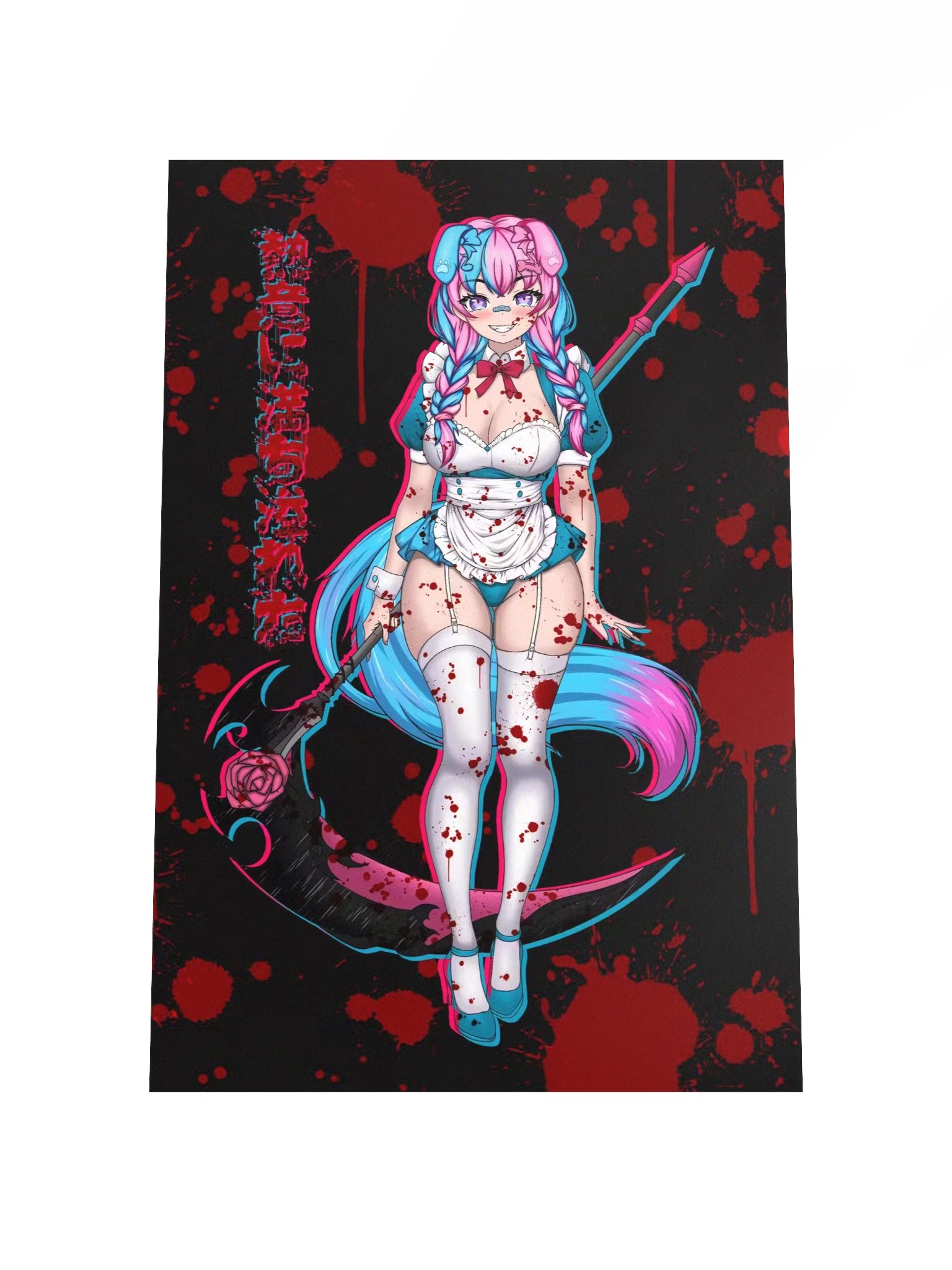 MooMoo Maid Scythe Poster (Blue Dress) product image (4)