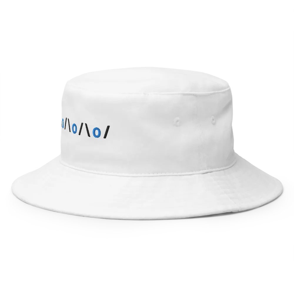Arms Up Text Art Embroidered 3D Puff Bucket Hat product image (2)