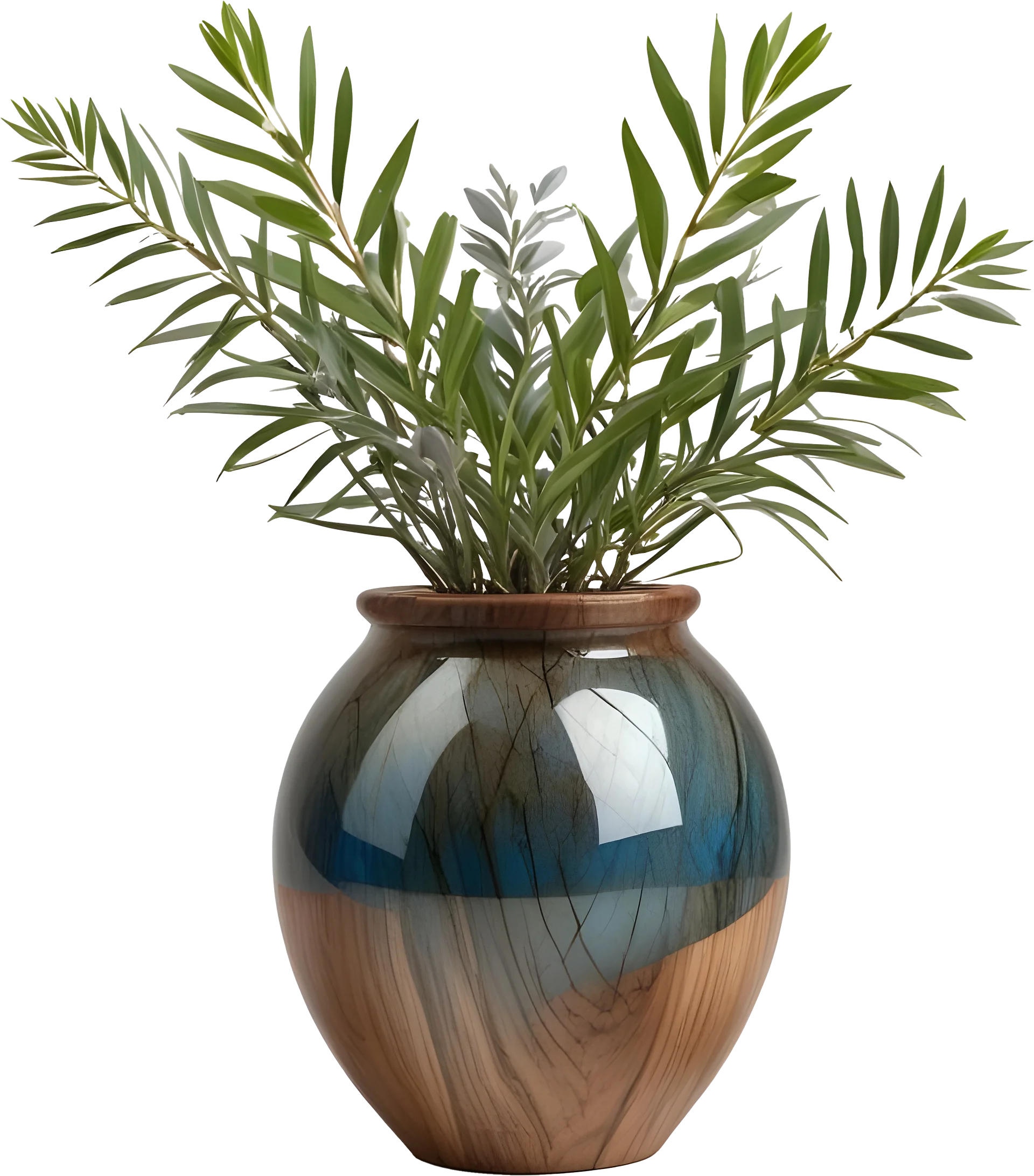 Rustic Harmony – Artisan Boho Vase PNG product image (1)