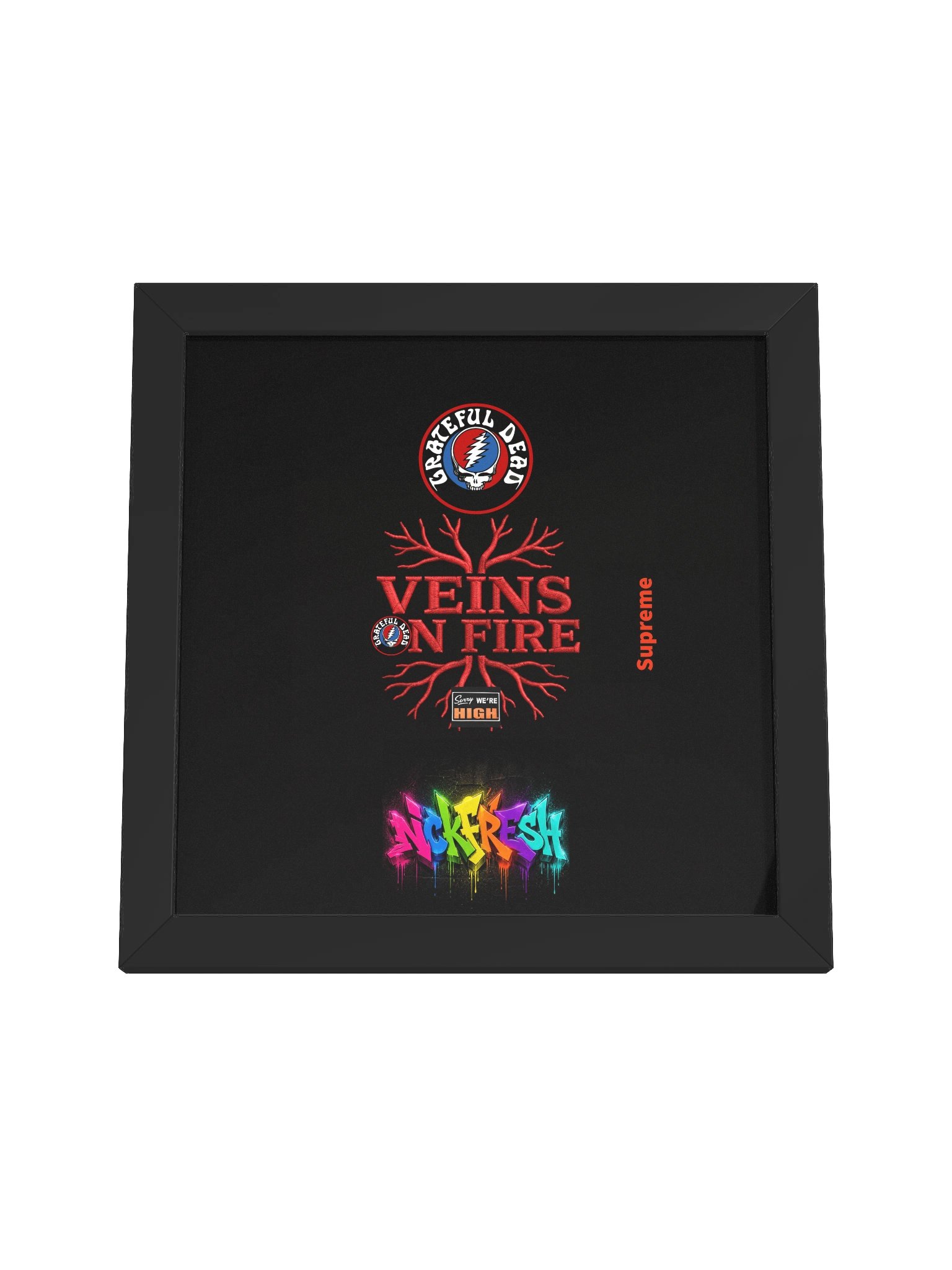 FRAMED ART DROP VEINS ON FIRE product image (19)