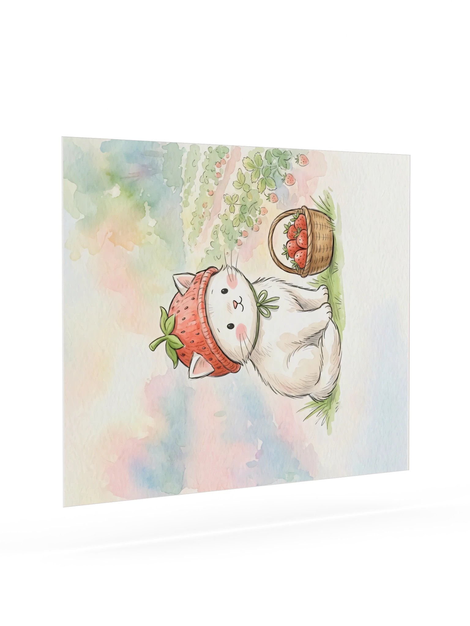 Strawberry Hat Kitten Poster product image (21)