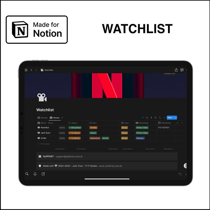 Notion Template - Watchlist product image (1)