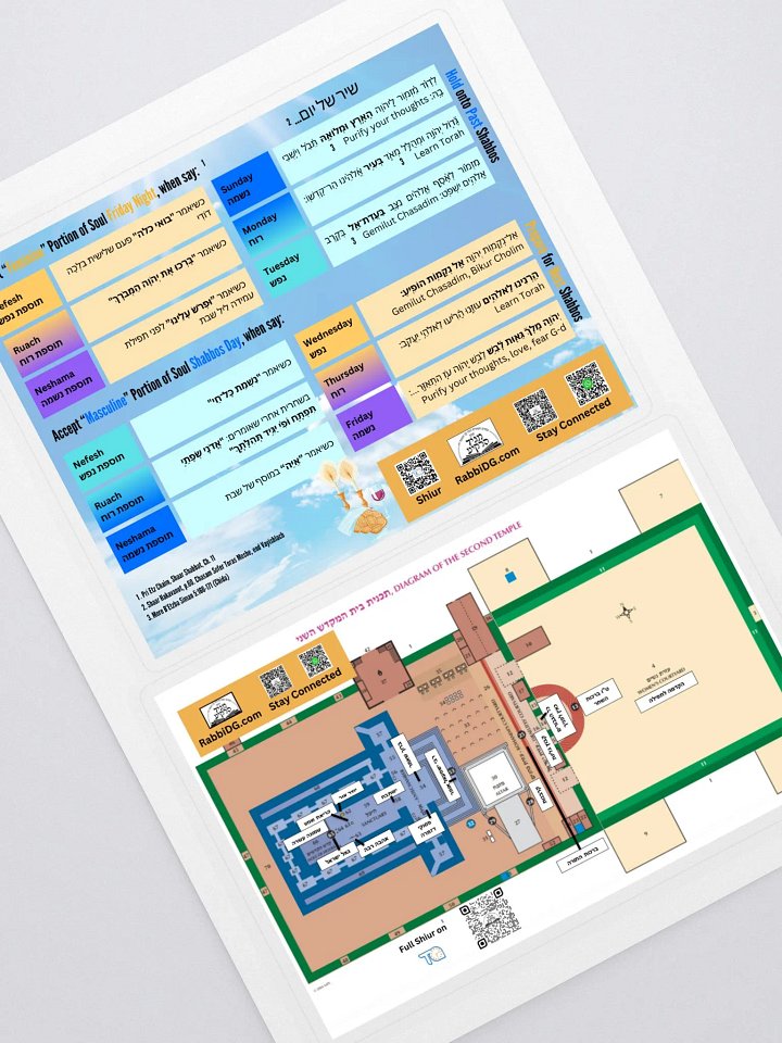 Stickers: Dimensions of Shabbos and Prayer - Journey Through the BHMK product image (1)