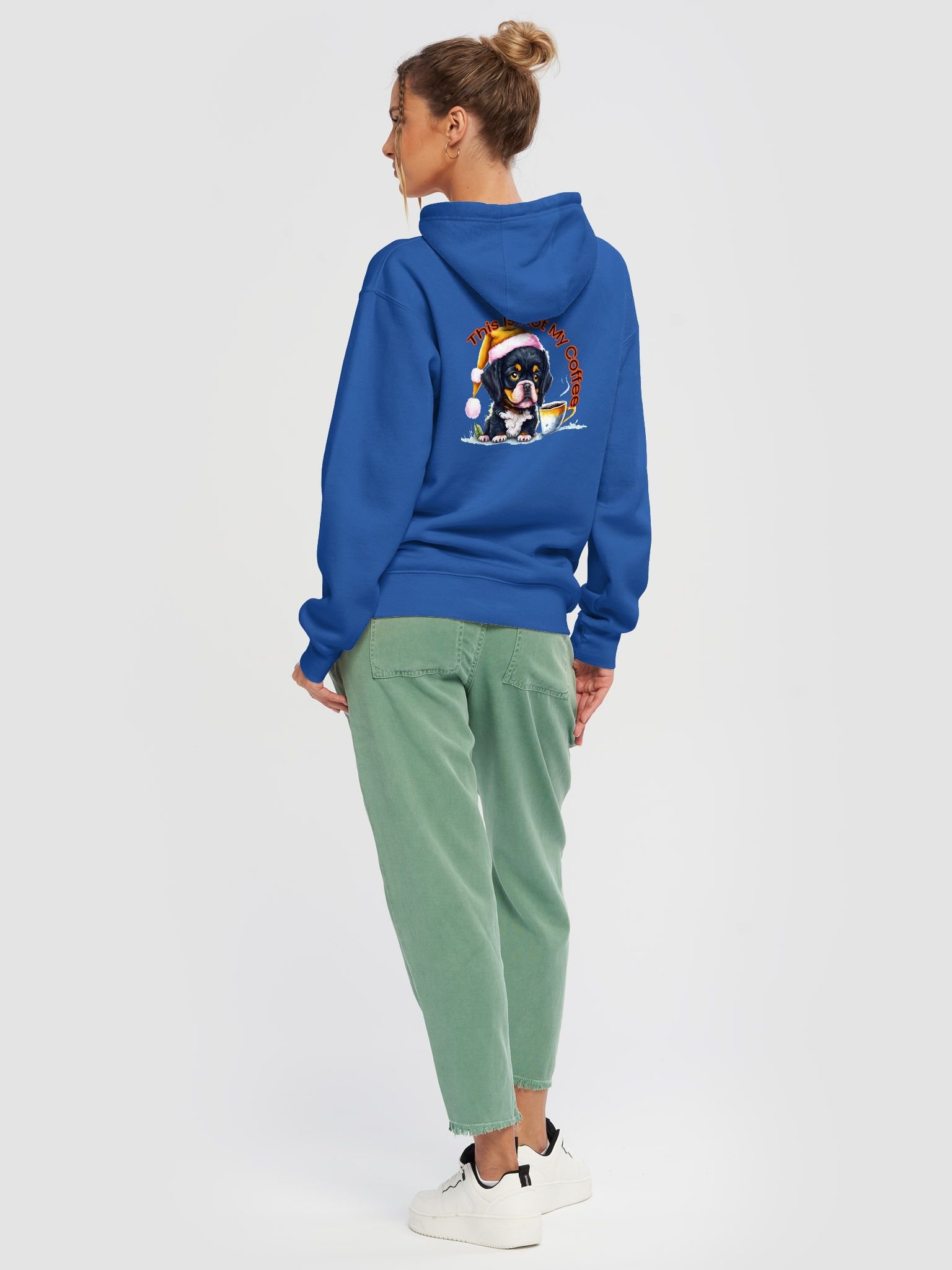 Sad Puppy - Not My Coffee Puppy Love Blue Hoodie product image (6)