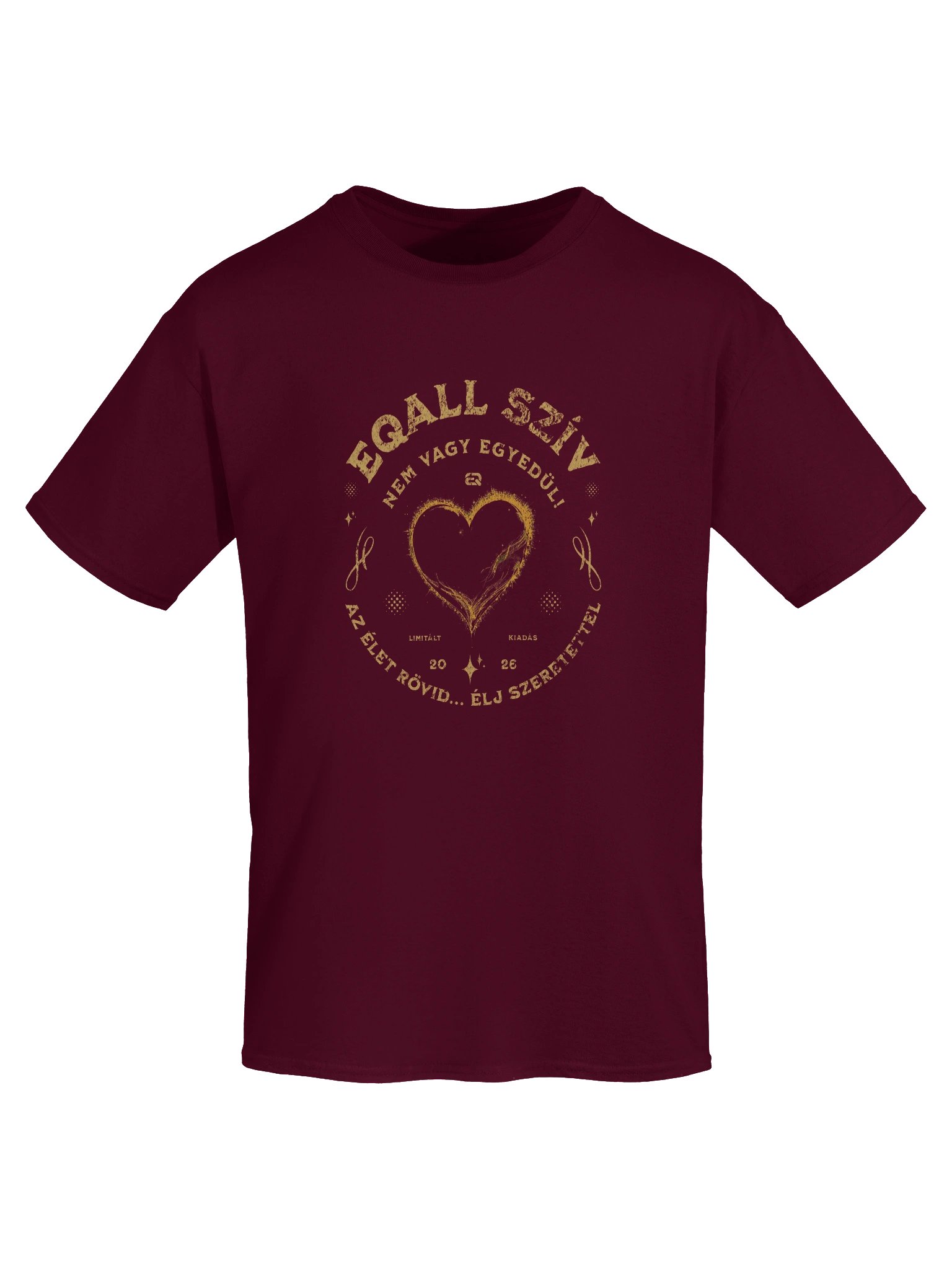 Golden Heart_Aranyszív 100% Pamut Gildan Unisex Póló_EQALL® Originals product image (7)