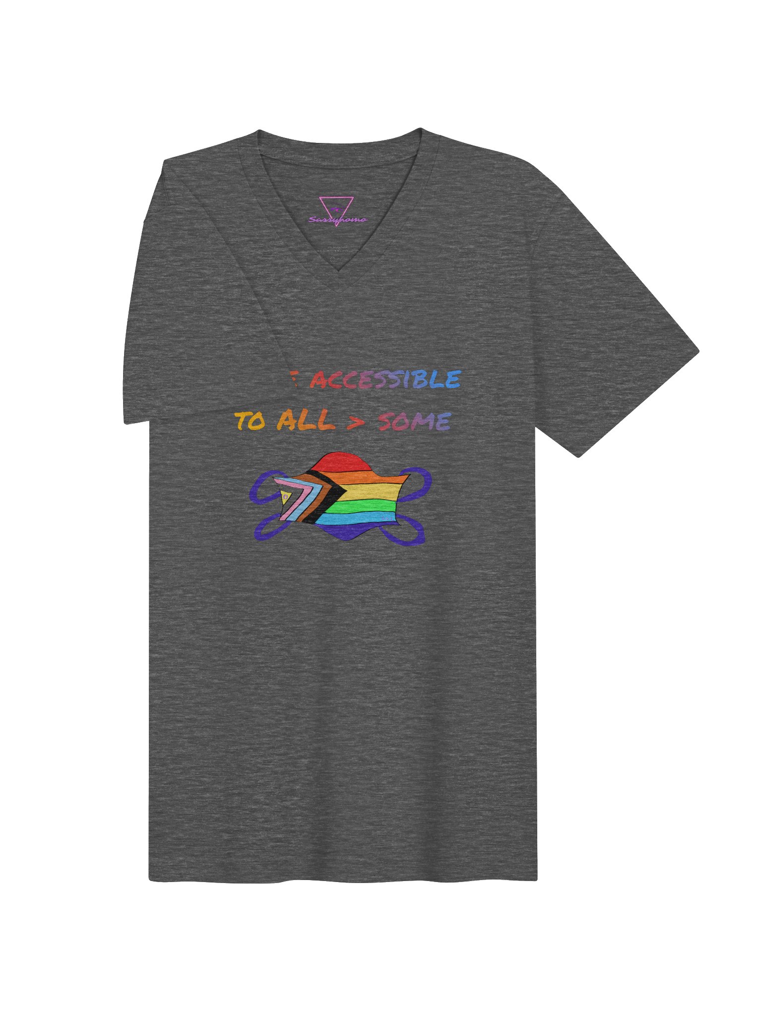 Pride Accessibile To All > Some V-neck tee product image (13)