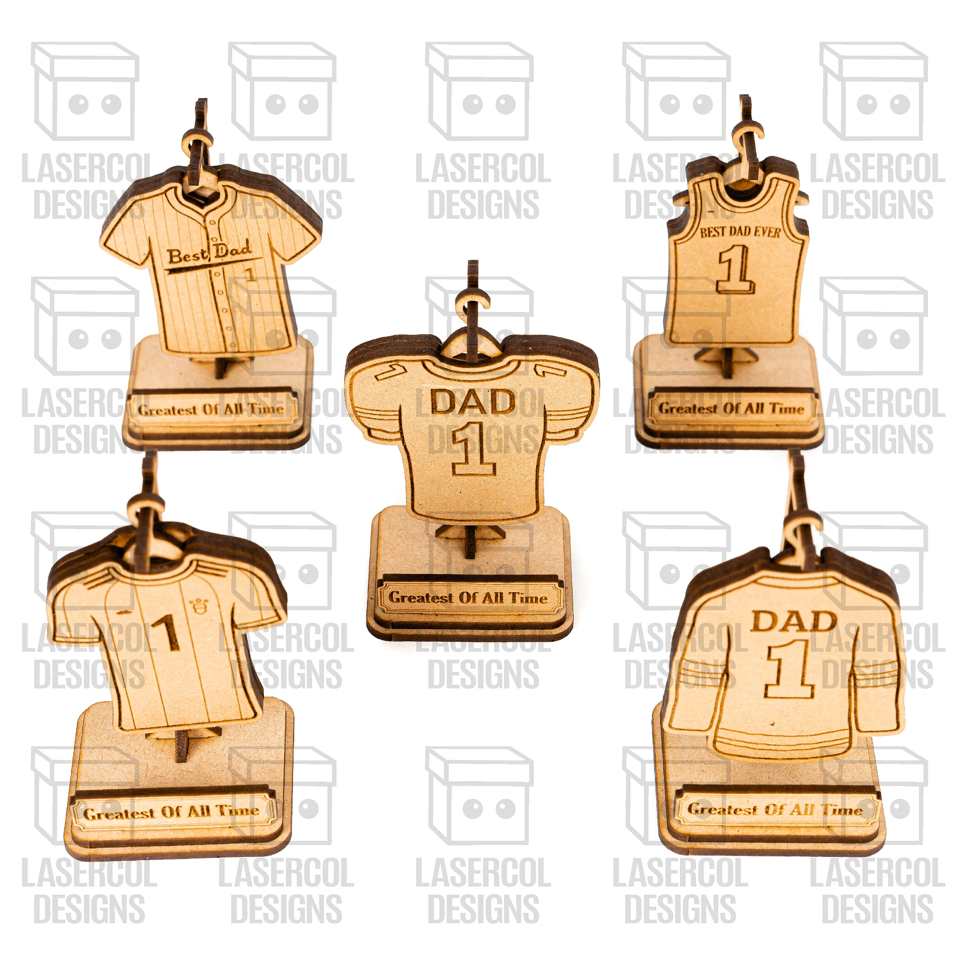 Father's Day Gift Sports Jersey Plaque Trophy For Dad - Laser Cut Files product image (8)