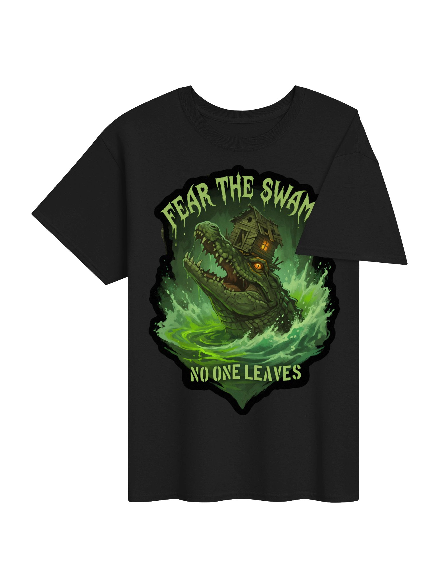 Swamp Monster Alligator Bayou Cryptid Gator Horror Halloween Gift T-Shirt product image (4)