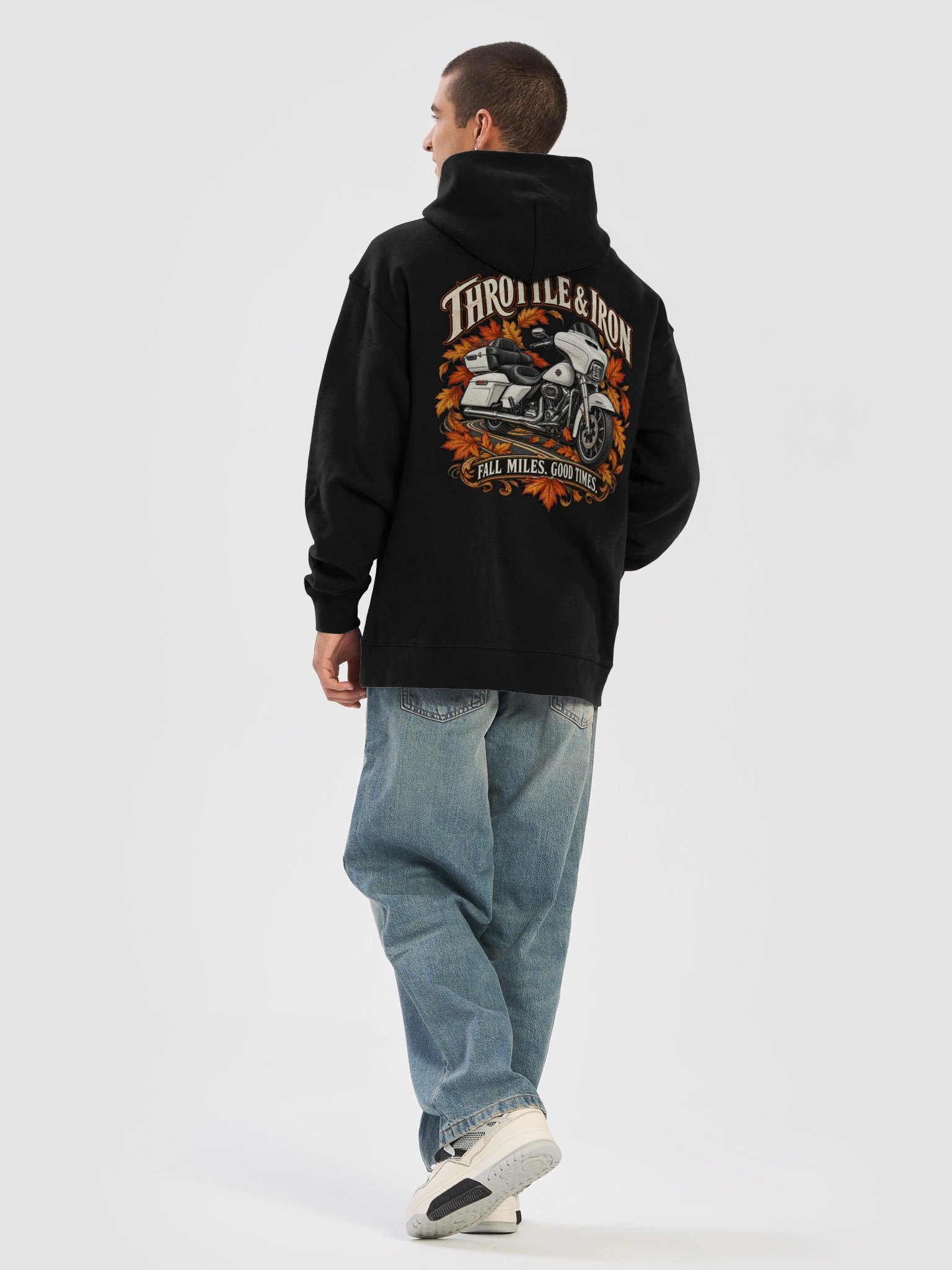 Throttle & Iron Fall Miles, Good Times Motorcycle T-Shirt product image (6)