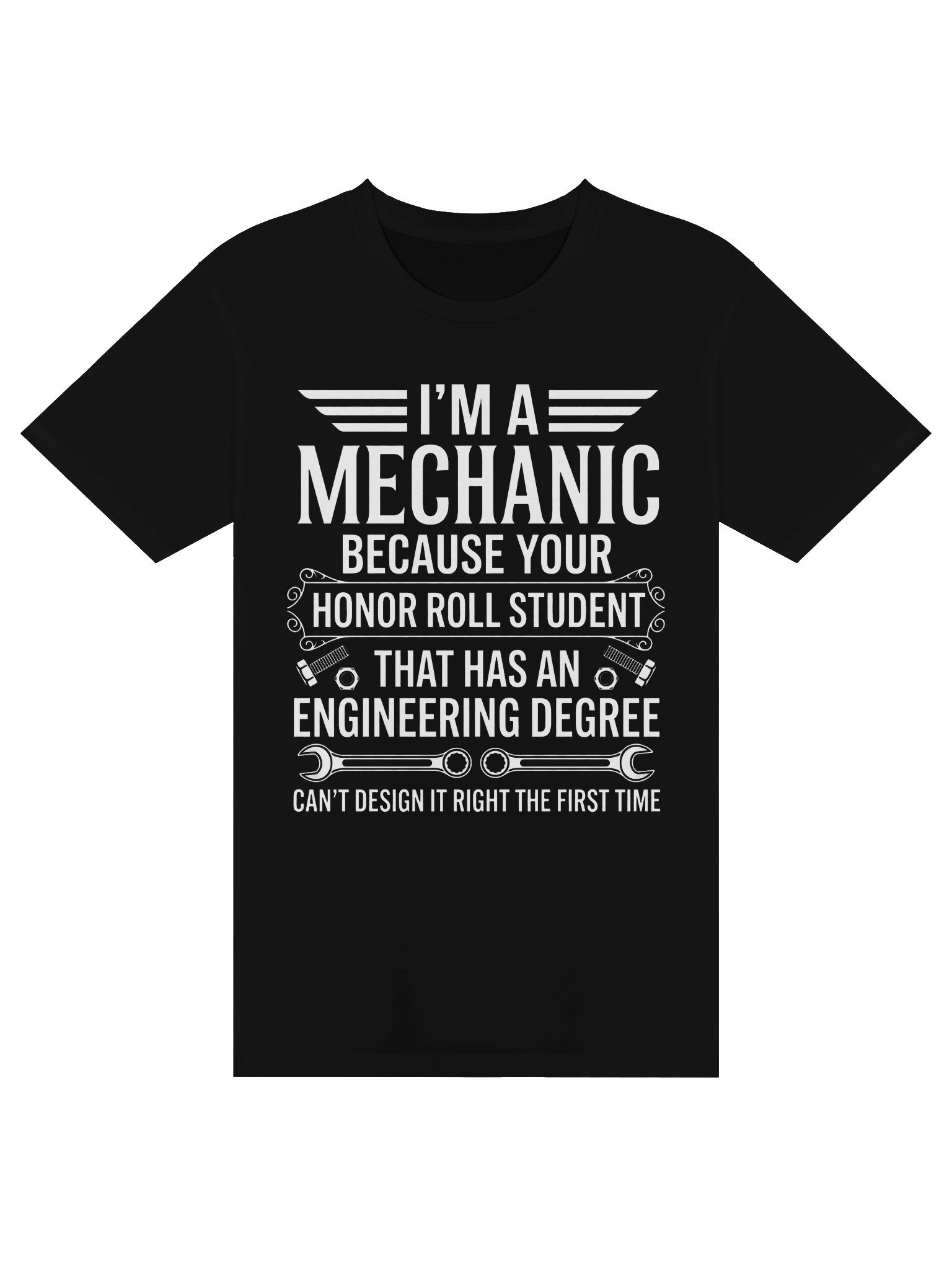 Funny Mechanic T-Shirt - Mechanic vs Engineer Graphic Tee product image (1)