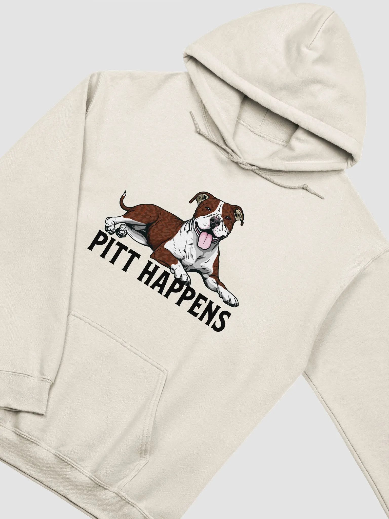 Pitt Happens Hooded Sweatshirt of a Pitbull Terrier(Brindle) | Funny Hoodie for Pittie and Staffy Paw-rents product image (5)