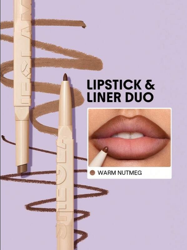 SHEGLAM Glam 101 Lipstick & Liner Duo — Warm Nutmeg | Matte Cream Finish Lip Set | ADLEST product image (1)