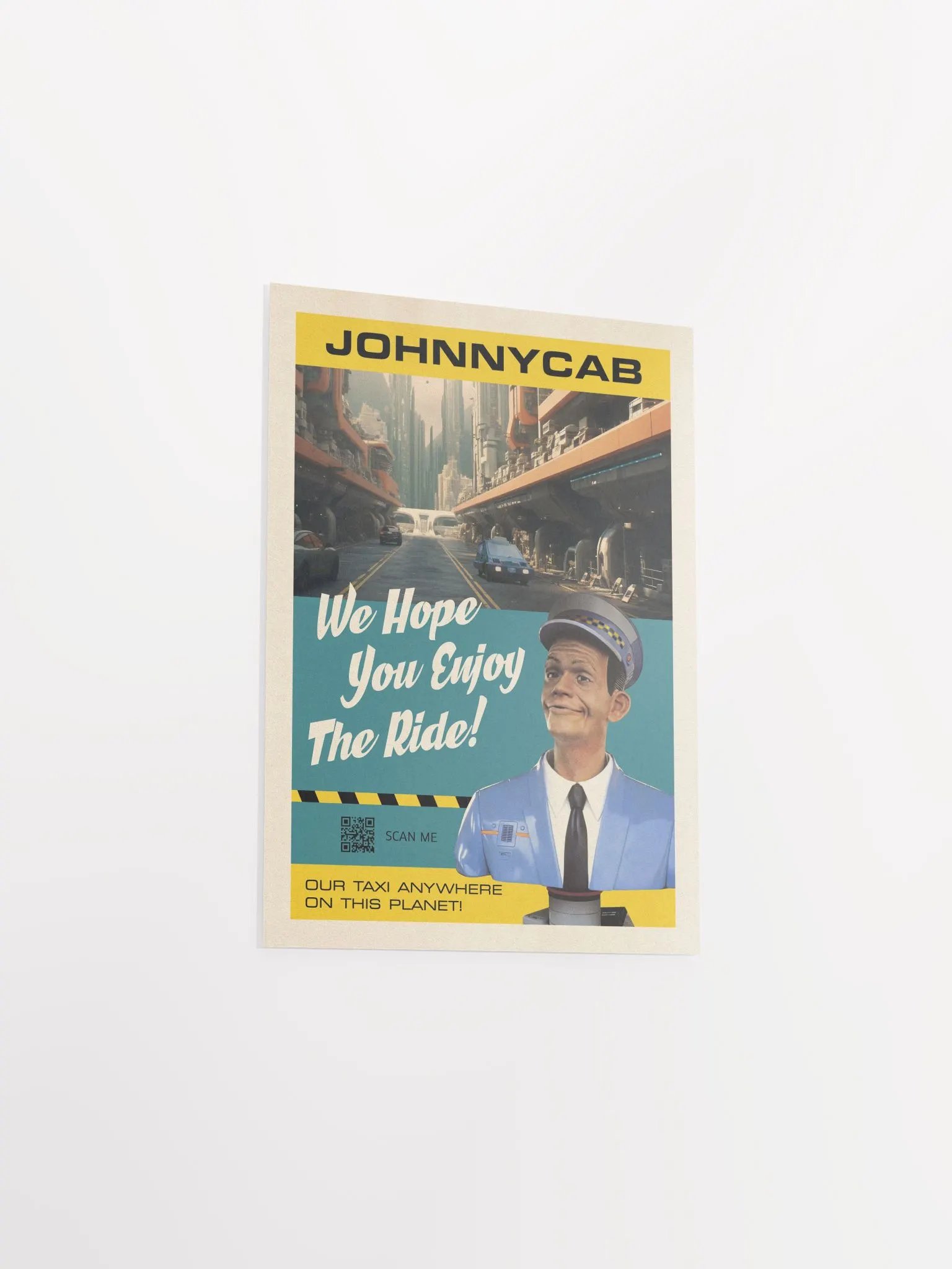 Johnnycab. Ad. Total Recall, 1990 — Vintage space poster, movie poster product image (6)