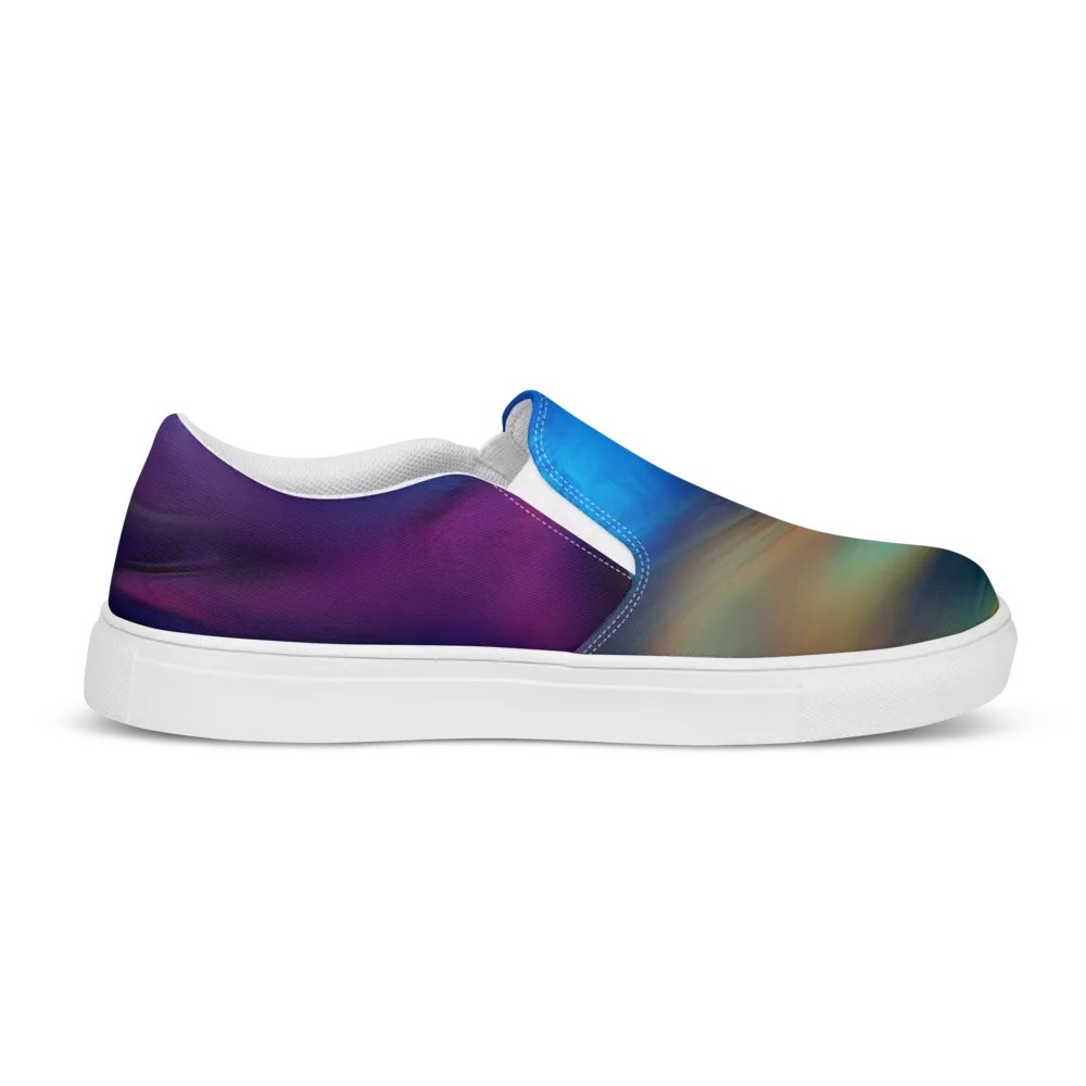 Vibrant Swirl Men's Canvas Slip-On Shoes product image (10)