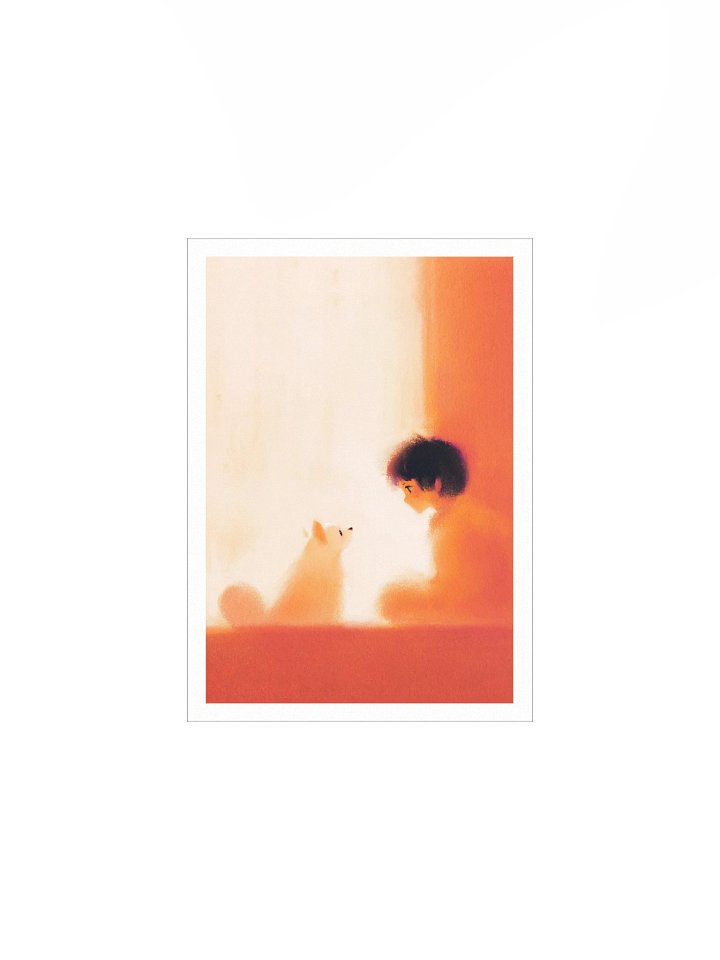 boy and puppy - print product image (1)