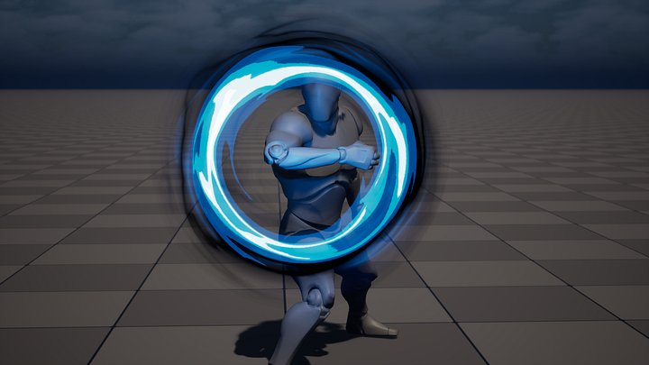 Force Push Ring VFX in Unreal Engine 5.6 Niagara product image (1)