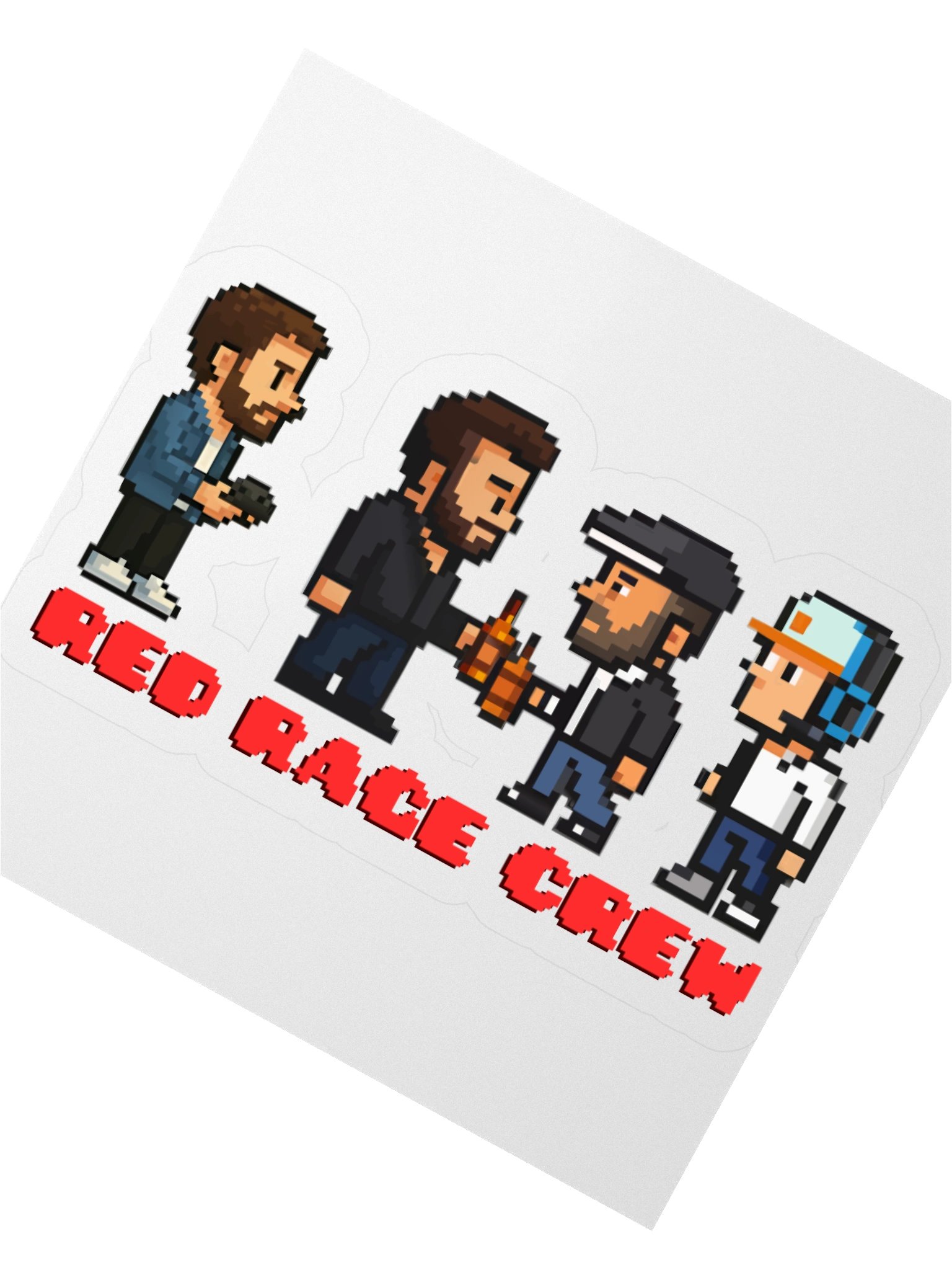 Red Rage Crew – Pixel Sticker product image (1)