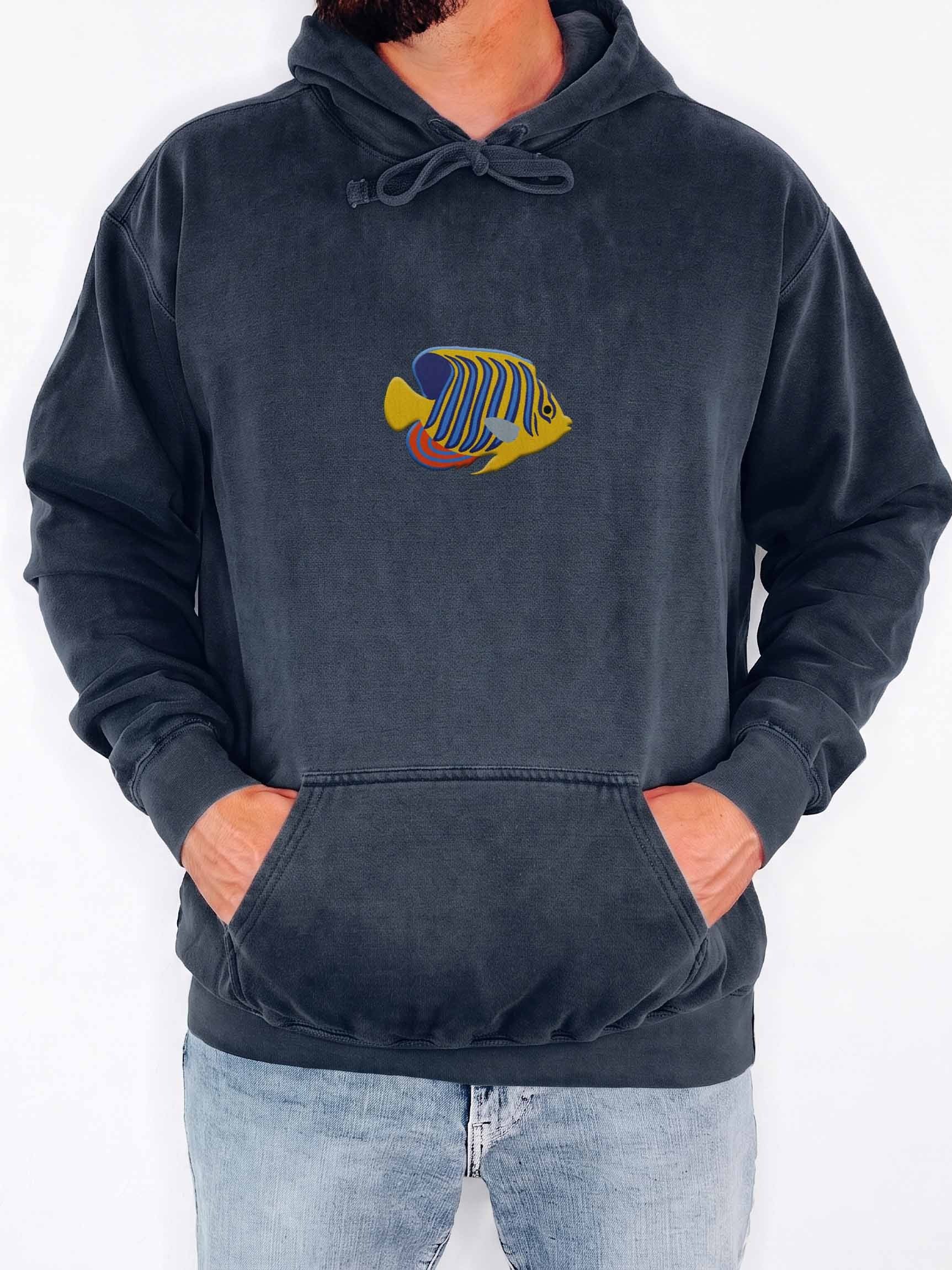 Regal Angelfish Premium Hooded Sweatshirt (Embroidered) for Reef and Marine Aquarium Lovers product image (2)