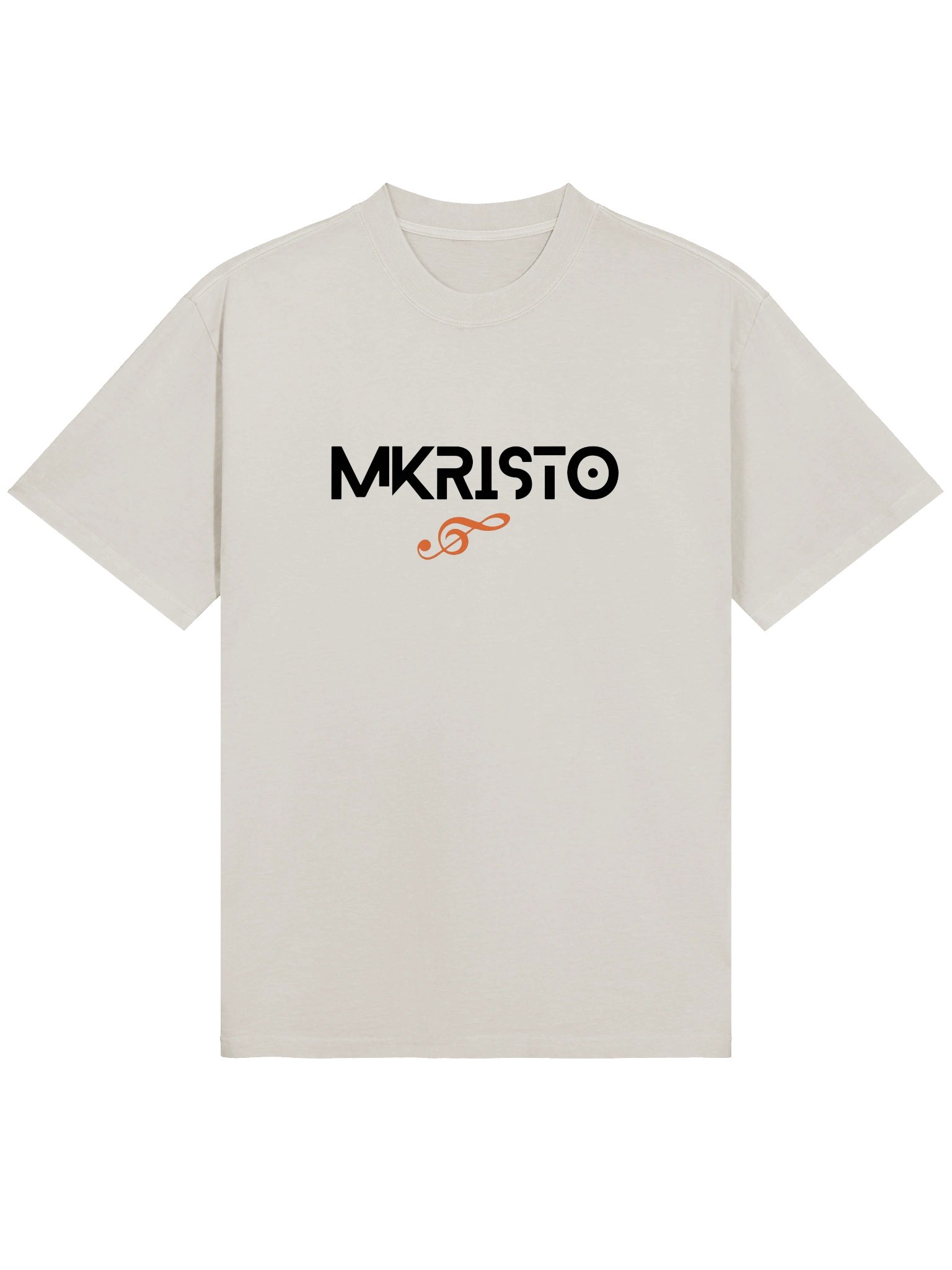 Minimal Orange Loop Oversized Fade Tee product image (1)