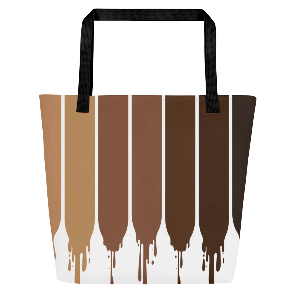 Melanin Stripes Everyday Tote Bag for Black Women product image (1)