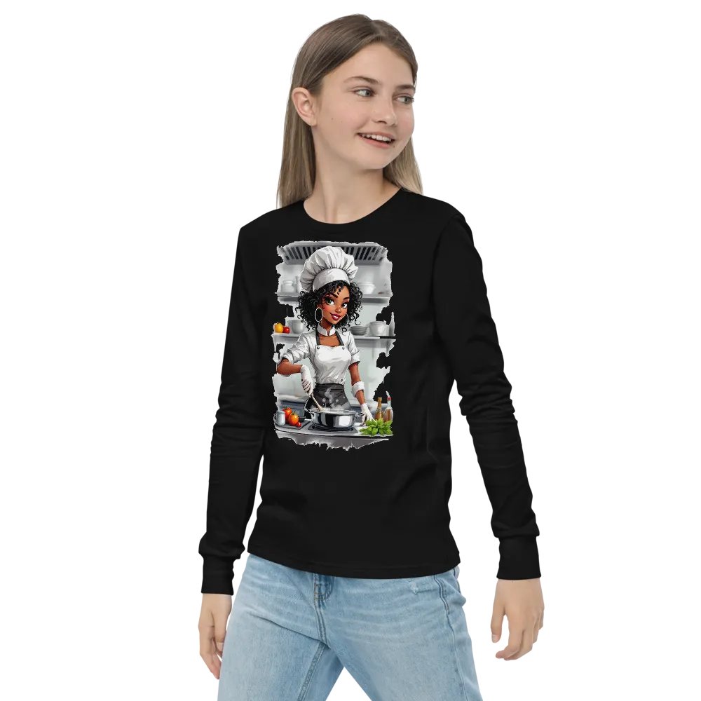 Curly Chef Youth Long Sleeve Tee product image (3)