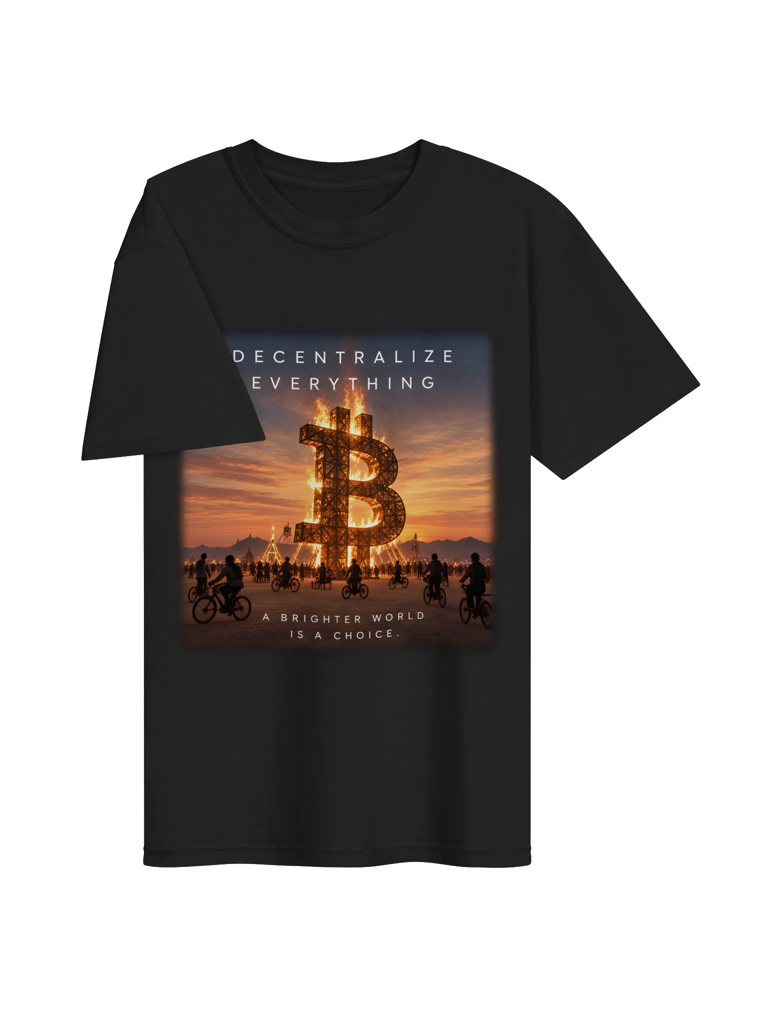 Burning Bitcoin Shirt (Black) product image (3)