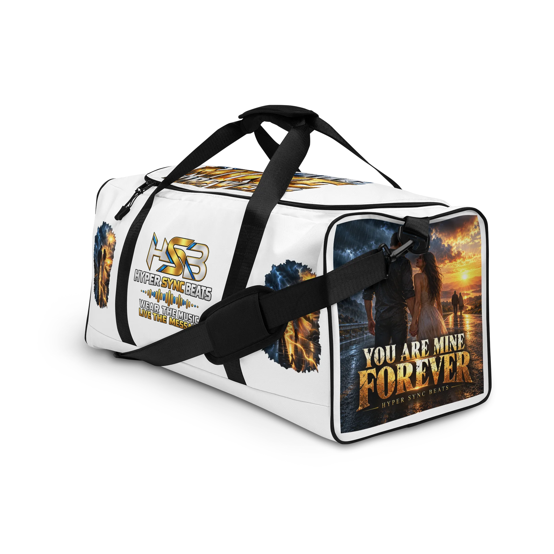 You Are Mine Forever—Hyper Sync Beats Premium All-Over Print Duffle Bag product image (4)